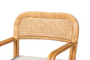 Brita Light Honey Rattan Arm Chair Baxton