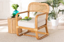 Brita Light Honey Rattan Arm Chair Baxton