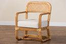Brita Light Honey Rattan Arm Chair Baxton