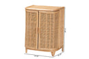 Braylon Bohemian Natural Rattan Storage Cabinet Baxton