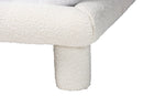 Neilan Modern Luxe Ivory Boucle Fabric Queen Size Bed Baxton