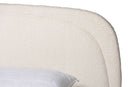 Patwin Modern Luxe Ivory Boucle Fabric Queen Size Bed Baxton