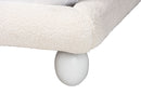 Patwin Modern Luxe Ivory Boucle Fabric Queen Size Bed Baxton