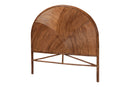 Nequiel Bohemian Dark Brown Rattan King Size Standalone Headboard Baxton