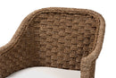 Lisen Bohemian Natural Seagrass and Rattan Arm Chair Baxton