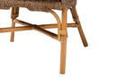 Lisen Bohemian Natural Seagrass and Rattan Arm Chair Baxton