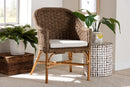 Lisen Bohemian Natural Seagrass and Rattan Arm Chair Baxton
