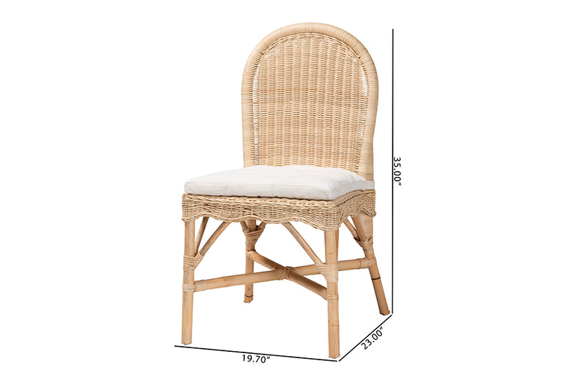 Valerie Bohemian Natural Rattan Dining Chair