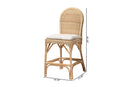 Valerie Bohemian Natural Rattan 2Pc Counter Stool Set Baxton