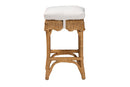 Alessia Bohemian Scallop Honey Rattan Counter Stool Baxton