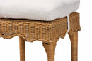 Alessia Bohemian Scallop Honey Rattan Counter Stool Baxton