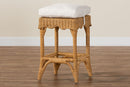 Alessia Bohemian Scallop Honey Rattan Counter Stool Baxton