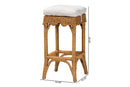 Alessia Bohemian Scallop Honey Rattan Bar Stool Baxton