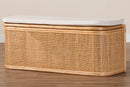 Bajo Bohemian Natural Rattan Storage Bench Baxton