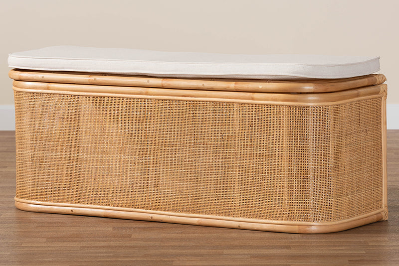 Bajo Bohemian Natural Rattan Storage Bench