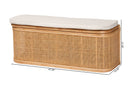 Bajo Bohemian Natural Rattan Storage Bench Baxton