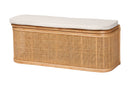 Bajo Bohemian Natural Rattan Storage Bench Baxton