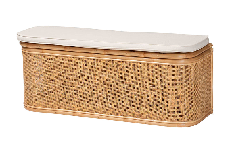 Bajo Bohemian Natural Rattan Storage Bench