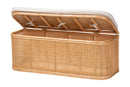 Bajo Bohemian Natural Rattan Storage Bench Baxton