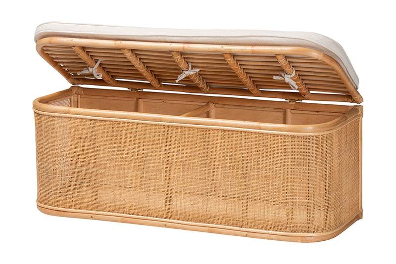 Bajo Bohemian Natural Rattan Storage Bench