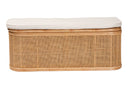 Bajo Bohemian Natural Rattan Storage Bench Baxton