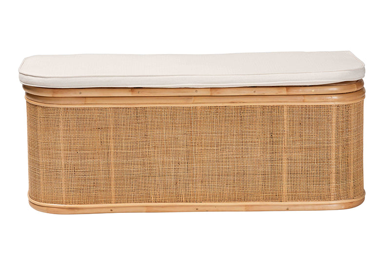 Bajo Bohemian Natural Rattan Storage Bench