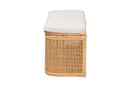 Bajo Bohemian Natural Rattan Storage Bench Baxton