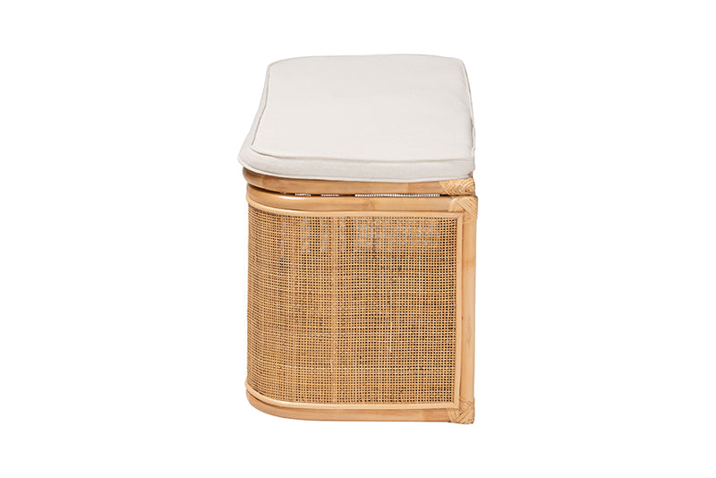 Bajo Bohemian Natural Rattan Storage Bench