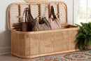 Bajo Bohemian Natural Rattan Storage Bench Baxton