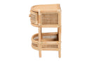 Serafino Bohemian Natural Rattan 1-Drawer Nightstand Baxton