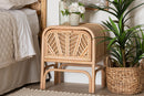 Marlette Bohemian Natural Rattan 1-Drawer Nightstand Baxton