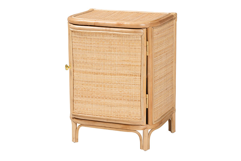 Liora Bohemian Natural Rattan Nightstand