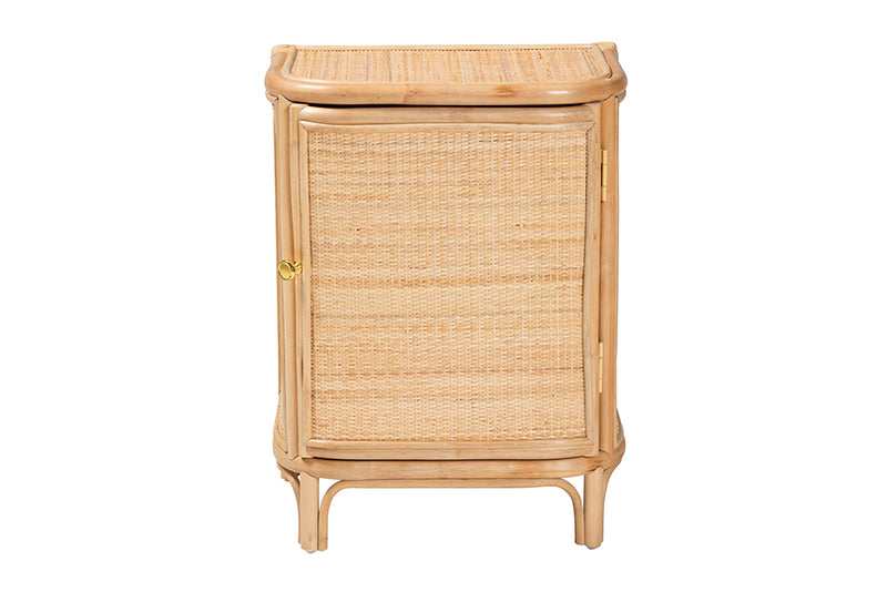 Liora Bohemian Natural Rattan Nightstand