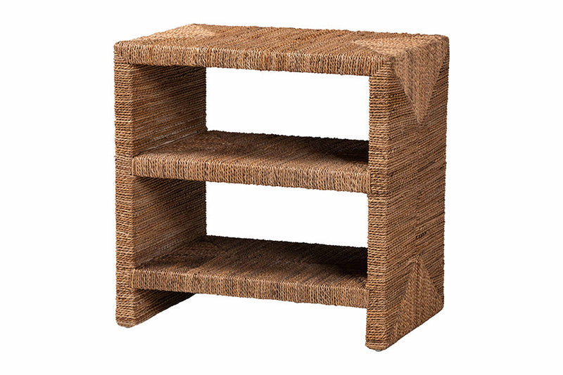 Ardelle Bohemian Natural Seagrass End Table Baxton