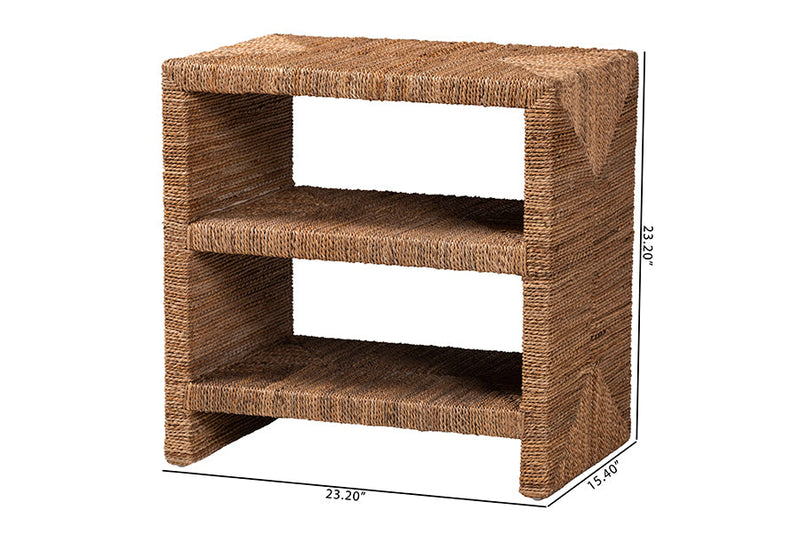 Ardelle Bohemian Natural Seagrass End Table Baxton