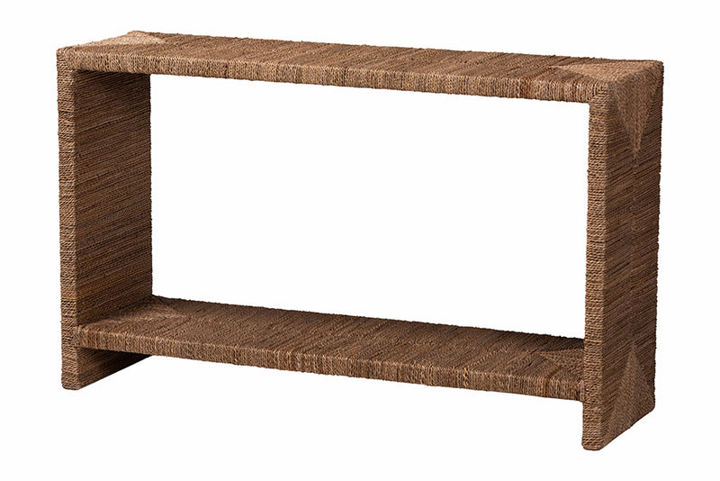 Ardelle Bohemian Natural Seagrass Console Table