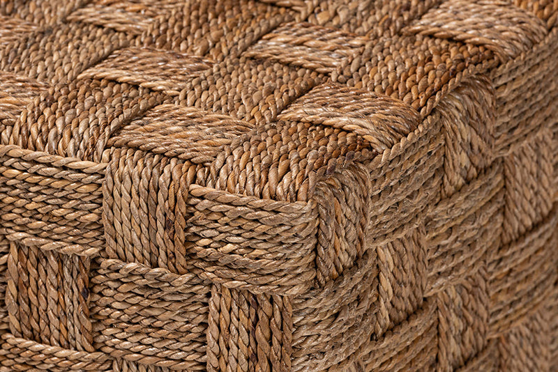 Obert Bohemian Natural Seagrass End Table Baxton