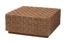 Obert Bohemian Natural Seagrass Coffee Table Baxton