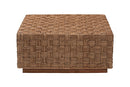 Obert Bohemian Natural Seagrass Coffee Table Baxton