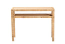 Giolla Bohemian Light Honey Rattan and Acacia Wood Console Table Baxton