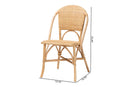 Oxford Bohemian Natural Rattan Dining Chair Baxton