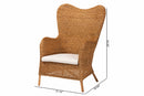 Merrick Bohemian Light Honey Rattan Arm Chair Baxton