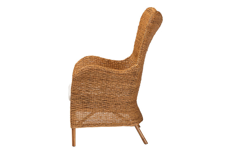 Merrick Bohemian Light Honey Rattan Arm Chair Baxton
