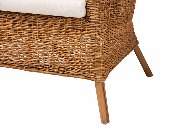 Merrick Bohemian Light Honey Rattan Arm Chair Baxton