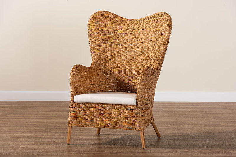 Merrick Bohemian Light Honey Rattan Arm Chair Baxton