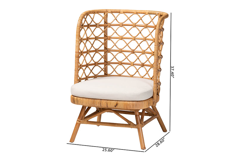 Kobie Bohemian Light Honey Rattan Accent Chair