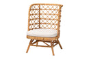 Kobie Bohemian Light Honey Rattan Accent Chair Baxton