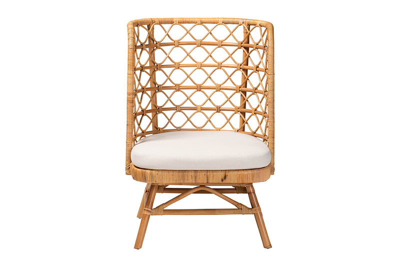 Kobie Bohemian Light Honey Rattan Accent Chair