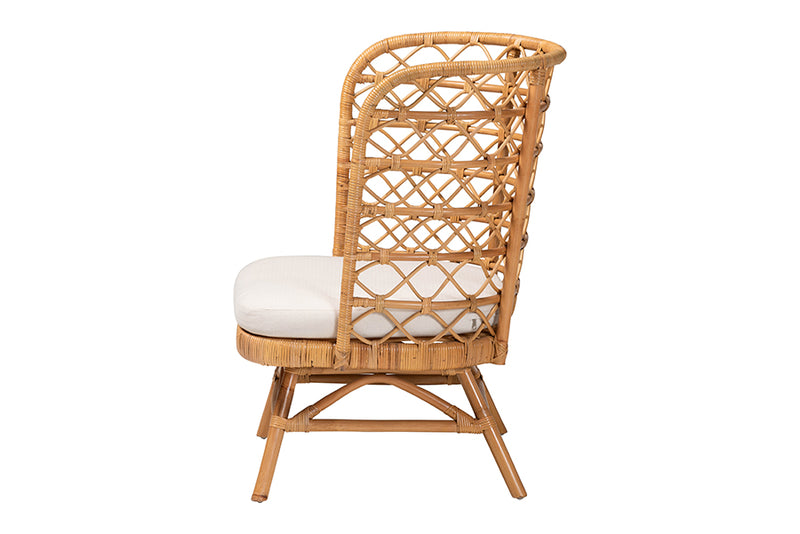 Kobie Bohemian Light Honey Rattan Accent Chair