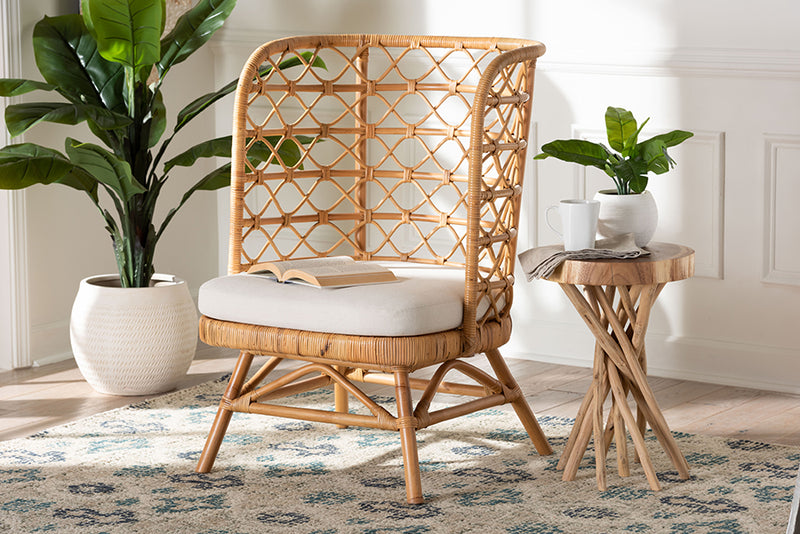 Kobie Bohemian Light Honey Rattan Accent Chair